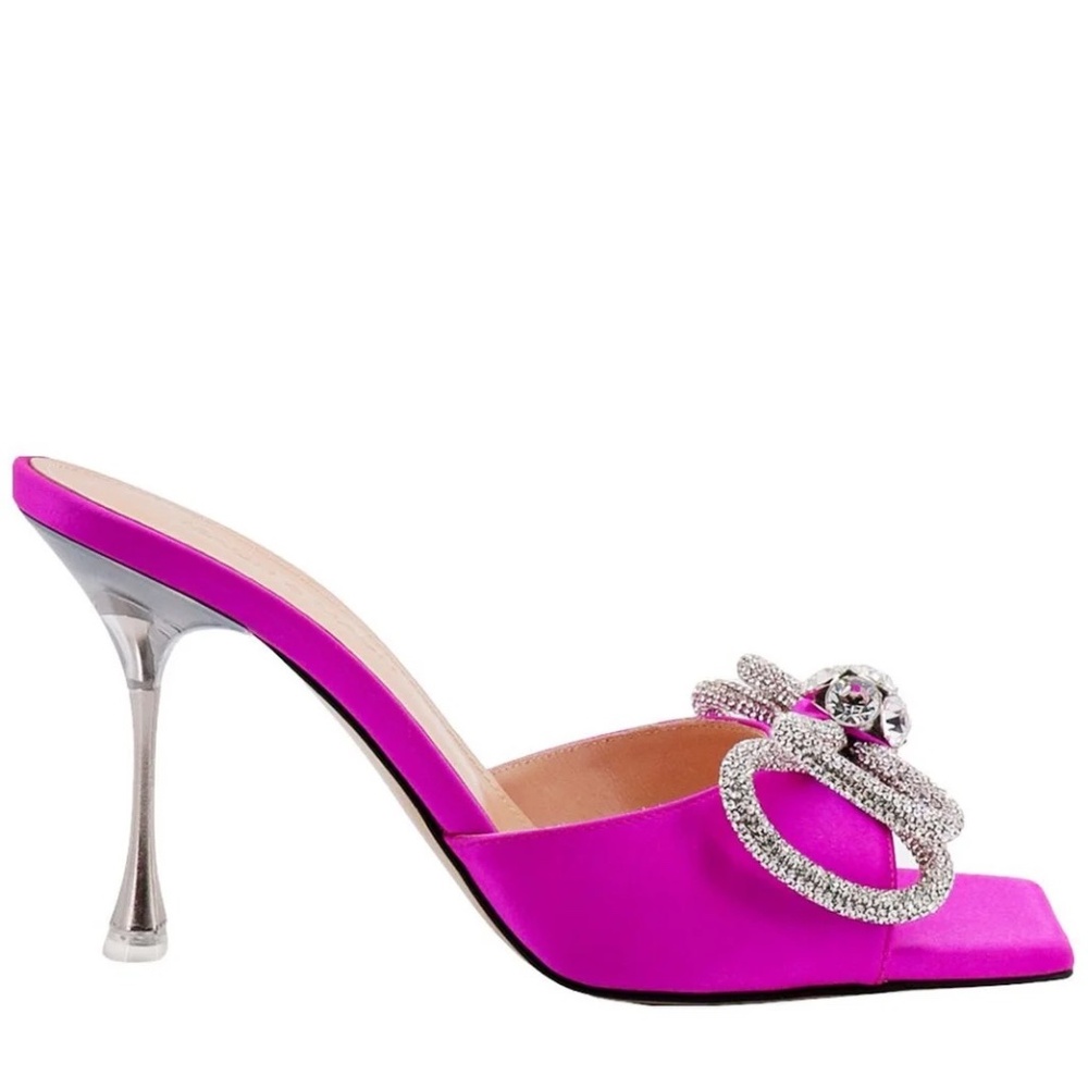Mach & Mach Double Bow Heeled Sandals Size -9